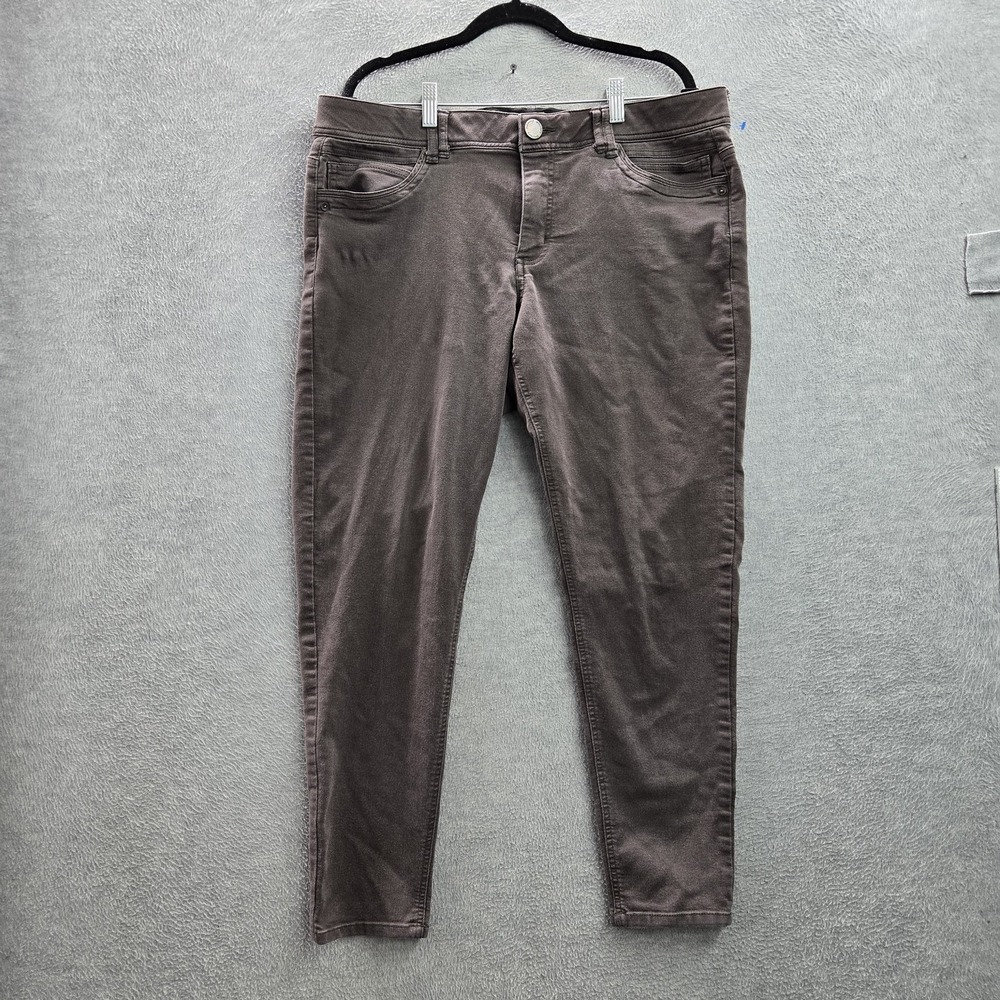Democracy Women Jeans 16 Brown Denim Ab Technology Button 27" Inseam